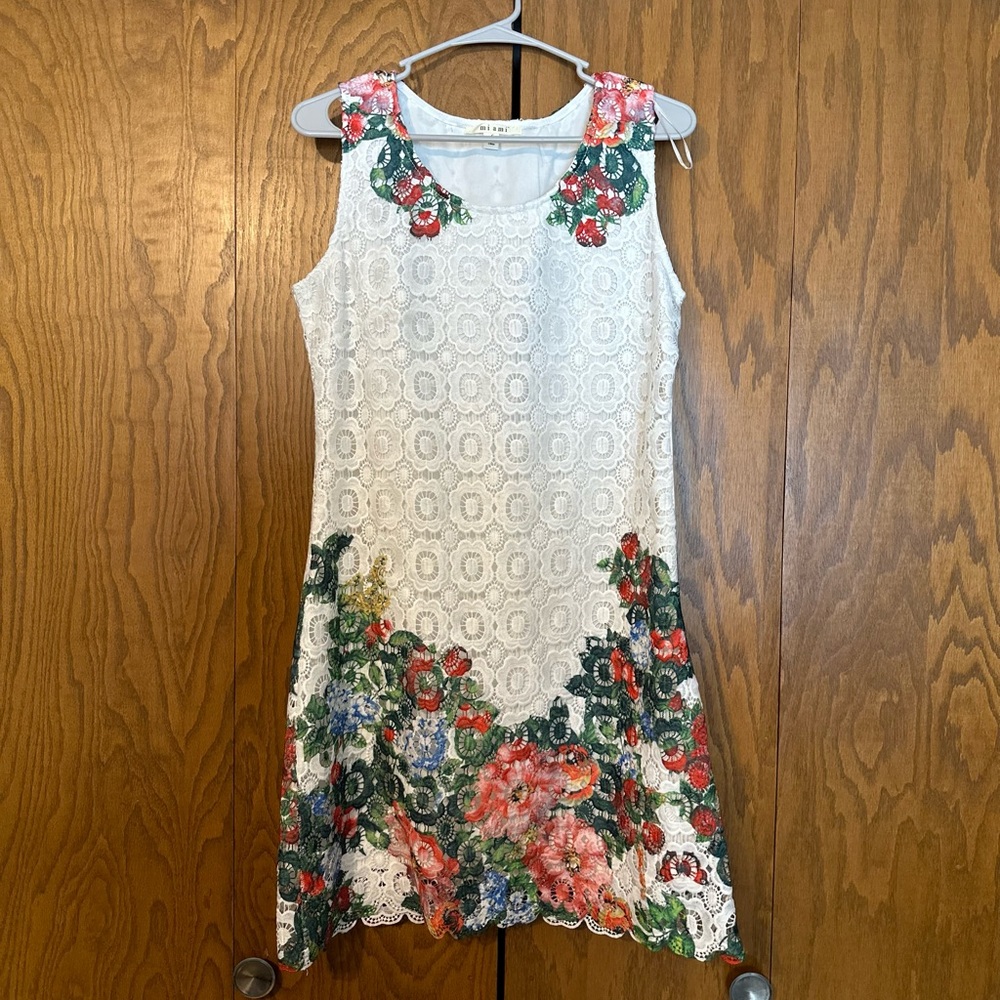 Mini Floral Lace Dress - size large
